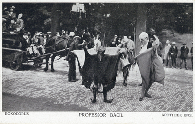 99838 Afbeelding van een wagen van de faculteit Geneeskunde in de gekostumeerde optocht de Wijsheid en de vijf ...